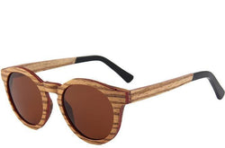 Polarized All Frame Round Wood Sunglasses Unisex  UV400 Handmade