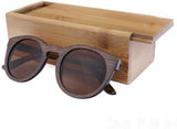 Polarized New Fashion Bamboo Sunglasses Women-GAEA-Wood frame EyeWear-brown lens with case 1-GAEA-Wood Frame EyeWear Eco Friendly Sunglasses