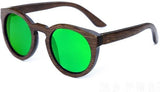 Polarized New Fashion Bamboo Sunglasses Women-GAEA-Wood frame EyeWear-green lens-GAEA-Wood Frame EyeWear Eco Friendly Sunglasses