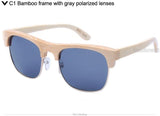 Handmade wood sunglasses unisex Semi rimless classic