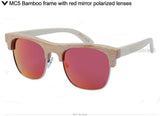 Handmade wood sunglasses unisex Semi rimless classic