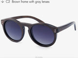 Handmade Wooden Sunglasses Polarized Classic rounded Unisex