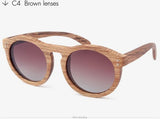 Handmade Wooden Sunglasses Polarized Classic rounded Unisex