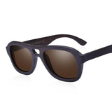 Polarized Wooden Sunglasses Men Handmade Bamboo Frame Mirror Eyewear