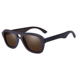 Polarized Wooden Sunglasses Men Handmade Bamboo Frame Mirror Eyewear