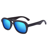Polarized Wooden Sunglasses Men Handmade Bamboo Frame Mirror Eyewear