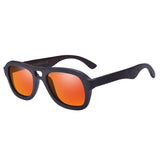Polarized Wooden Sunglasses Men Handmade Bamboo Frame Mirror Eyewear