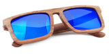 Mens Sunglasses Black Wooden Frame Classic  Polarized