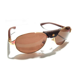 Men Sunglasses  Aviator Metal  Frame SunGlasses  Wood Temples