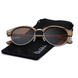 Vintage Rimless Mens Polarized Wood Sunglasses Unisex 100% UV