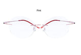 Rimless Titanium Reading Glasses ultra-light women  Presbyopic glasses +1.00 to +4.00