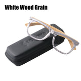 Oversized Wood Bamboo Frame Unisex Reading Glasses Full Rimmed  Presbyopia +0.5 1.5 to 4.0
