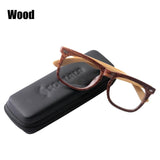 Oversized Wood Bamboo Frame Unisex Reading Glasses Full Rimmed  Presbyopia +0.5 1.5 to 4.0
