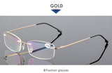 Rimless Men Titanium Alloy  Reading Glasses Fold  Square  Presbyopic Frameless Eyewear +1.0 +1.5 +2.0 +2.5
