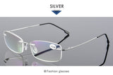 Rimless Men Titanium Alloy  Reading Glasses Fold  Square  Presbyopic Frameless Eyewear +1.0 +1.5 +2.0 +2.5