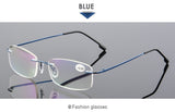 Rimless Men Titanium Alloy  Reading Glasses Fold  Square  Presbyopic Frameless Eyewear +1.0 +1.5 +2.0 +2.5