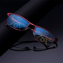 Anti Blue Light Reading Glasses Men  Alloy Vintage Progressive  Diopter