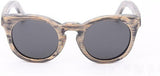 Retro Design Unisex Bamboo Sunglasses Small Round, Box Includrd-GAEA-Wood frame EyeWear-gray lens-GAEA-Wood Frame EyeWear Eco Friendly Sunglasses