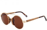 Round Frame Wooden Sunglasses Unisex Retro Handmade Wood Sunglasses