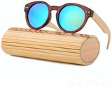 Luxury Round Wooden Sunglasses Women Polarized UV400-GAEA-Wood frame EyeWear-C17 With Case-GAEA-Wood Frame EyeWear Eco Friendly Sunglasses