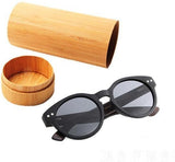Luxury Round Wooden Sunglasses Women Polarized UV400-GAEA-Wood frame EyeWear-C9 With Case-GAEA-Wood Frame EyeWear Eco Friendly Sunglasses