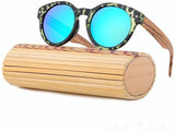 Luxury Round Wooden Sunglasses Women Polarized UV400-GAEA-Wood frame EyeWear-C1 With Case-GAEA-Wood Frame EyeWear Eco Friendly Sunglasses