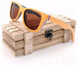 Skateboard Wooden Sunglasses Polarized Unisex Vintage With Box-GAEA-Wood frame EyeWear-Brown Lens G28-GAEA-Wood Frame EyeWear Eco Friendly Sunglasses