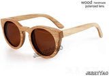 Wooden Sunglasses Round Frame Women-GAEA-Wood frame EyeWear-brown lens-GAEA-Wood Frame EyeWear Eco Friendly Sunglasses