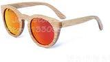 Wooden Sunglasses Round Frame Women-GAEA-Wood frame EyeWear-red lens-GAEA-Wood Frame EyeWear Eco Friendly Sunglasses